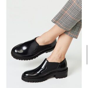 Want Les Essentiels Black High Polish Chunky Platform Loafers Shoes Size 6‎